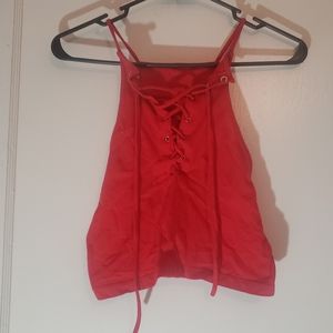 Red crop top